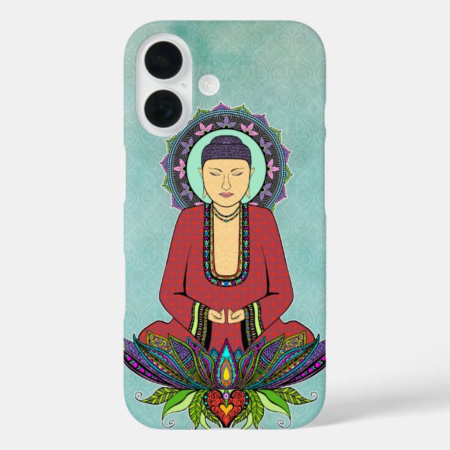 Elektrische Buddha-Telefonfälle iPhone 16 Hülle (Rückseite)