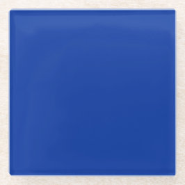 Elektrische Cobalt-Festfarbe | Klassisches Elegant Glasuntersetzer