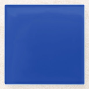 Elektrische Cobalt-Festfarbe   Klassisches Elegant Glasuntersetzer