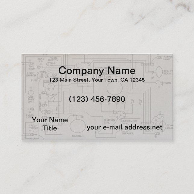 Elektrische Diagramme Visitenkarte (Vorderseite)