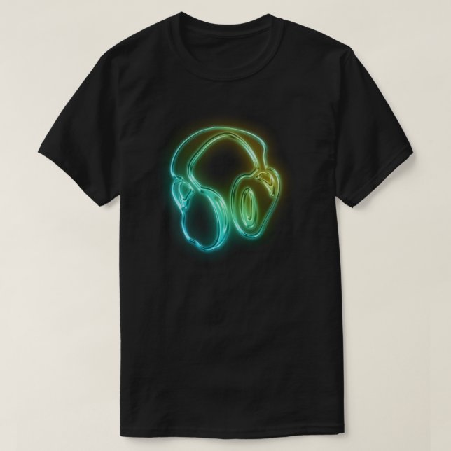 Elektrische DJ-Kopfhörer T-Shirt (Design vorne)