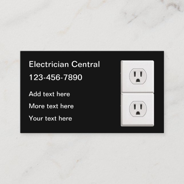 Elektrische einzigartige neue Visitenkarten Visitenkarte (Vorderseite)