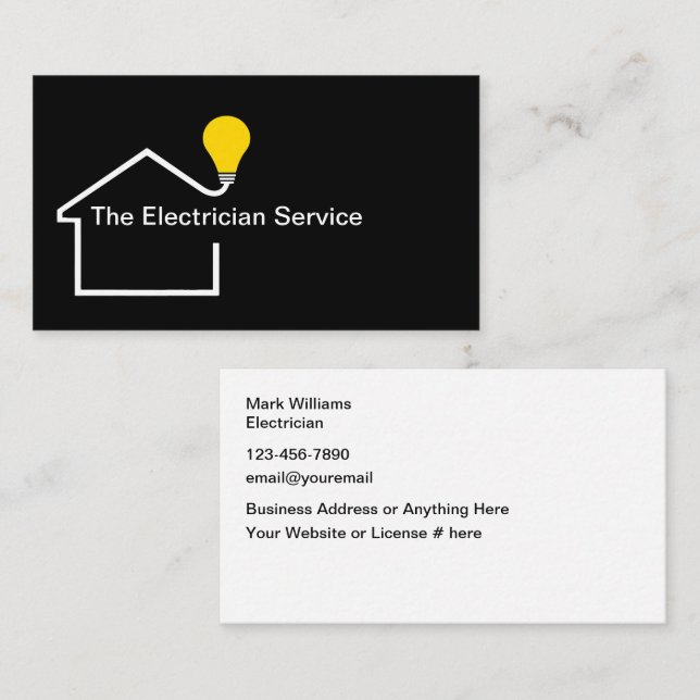 Elektrische einzigartige Visitenkarten Visitenkarte (Vorne/Hinten)