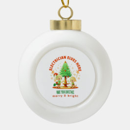 ELEKTRISCHE ELVEN HIER KERAMIK Kugel-Ornament