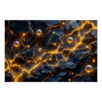 Elektrische Energie Abstrakt mit goldenem Blitz