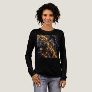 Elektrische Energie Abstrakt mit goldenem Blitz Tri-Blend Shirt