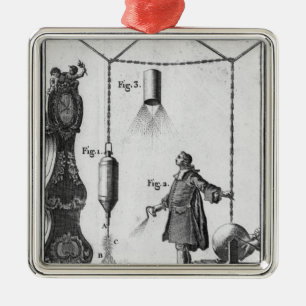 Elektrische Entladung der Körper Silbernes Ornament