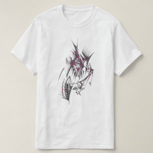 Elektrische Farbige Abstrakte Stammes-Tätowierkuns T-Shirt