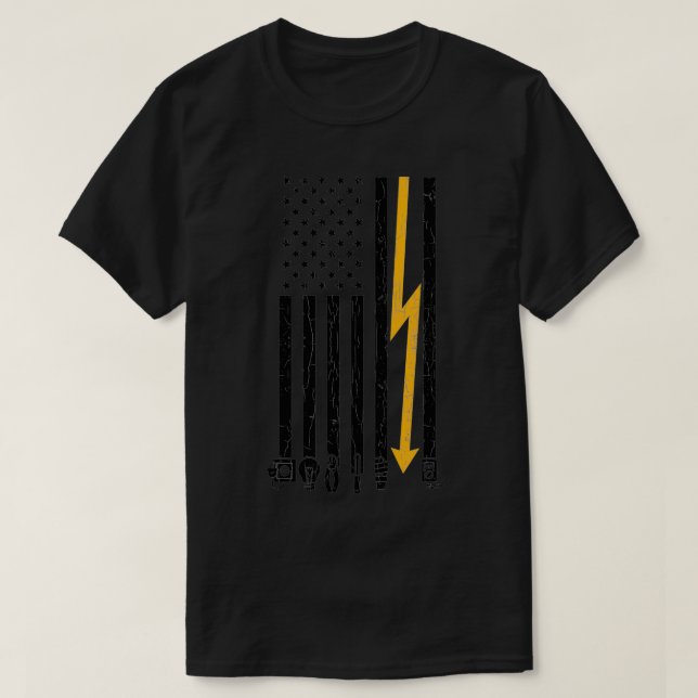 Elektrische Flag Funny Electric Graphic T-Shirt (Design vorne)