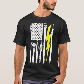 Elektrische Flag-Tools für Elektroinstallateure in T-Shirt