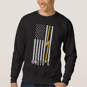 Elektrische Flagge mit elektrischer Grafik Sweatshirt