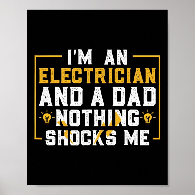 Elektrische Funny Electrical Engineering Electrica Poster (Vorne)