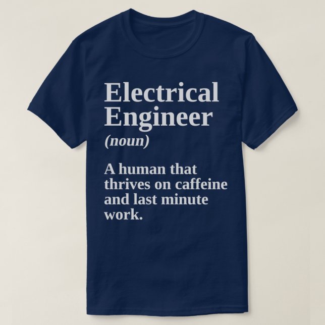 Elektrische Geschenke für Männer Vater definiert T-Shirt (Design vorne)