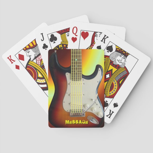 Elektrische Gitarre Art 1 Spielkarten (Rückseite)