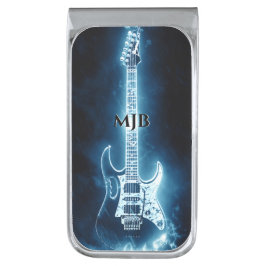 Elektrische Gitarre Blau Mit Monogramm