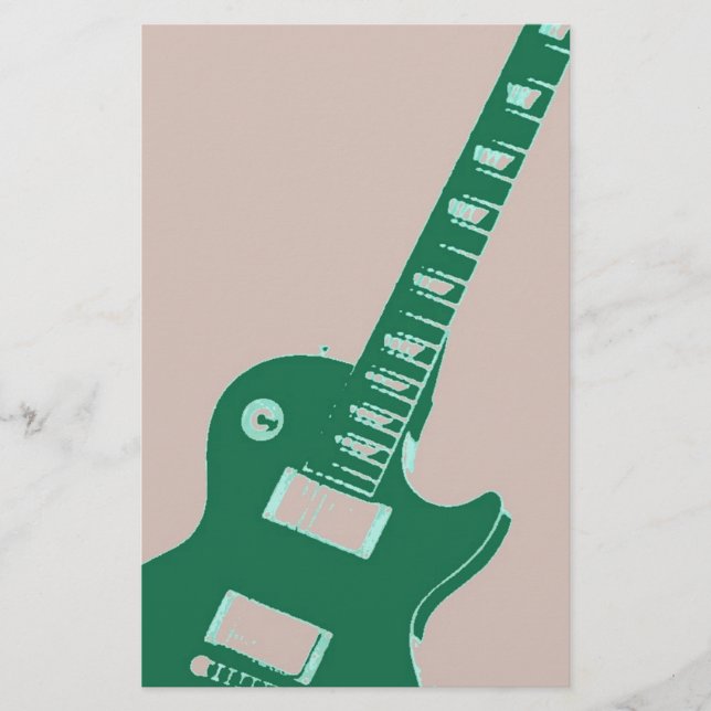 Elektrische Gitarre Briefpapier (Vorderseite)