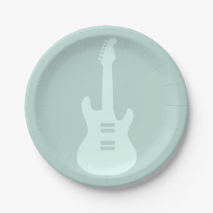 Elektrische Gitarre CUSTOM FARBmusik Kunst Pappteller