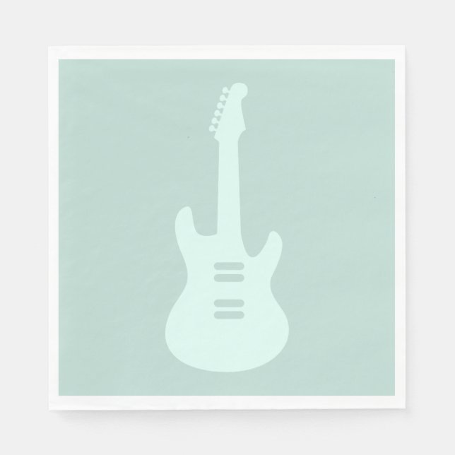 Elektrische Gitarre CUSTOM FARBmusik Kunst Serviette (Vorderseite)