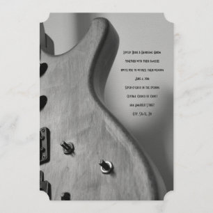 Elektrische Gitarre Elegante Hochzeit Einladung