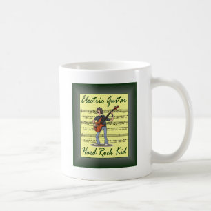 Elektrische Gitarre ~ Hard Rock Kid ~ Sheet Music  Kaffeetasse