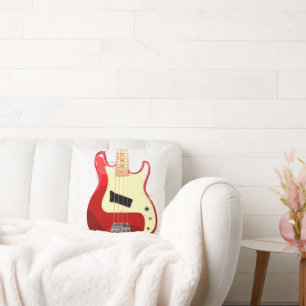 Elektrische Gitarre in Rot Kissen