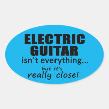 Elektrische Gitarre ist nicht alles ovale Aufklebe
