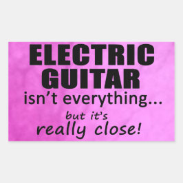 Elektrische Gitarre ist nicht alles, was ein recht Rechteckiger Aufkleber