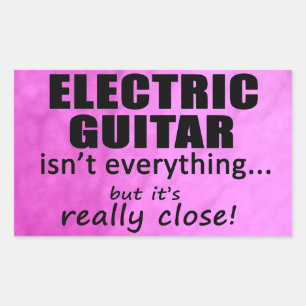 Elektrische Gitarre ist nicht alles, was ein recht Rechteckiger Aufkleber