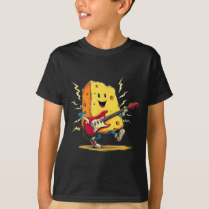 Elektrische Gitarre Käse Kostüm für Milch und Rock T-Shirt
