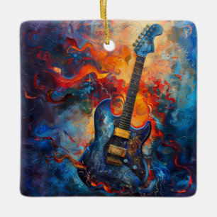 Elektrische Gitarre Keramikornament