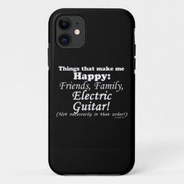 Elektrische Gitarre macht mich glücklich iPhone 11 Hülle