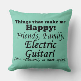 Elektrische Gitarre macht mich glücklich Kissen
