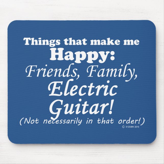 Elektrische Gitarre macht mich glücklich Mousepad (Vorne)