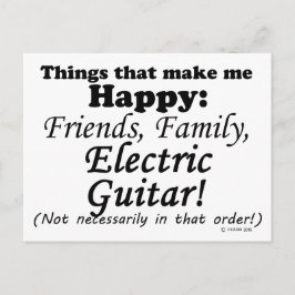 Elektrische Gitarre macht mich glücklich Postkarte