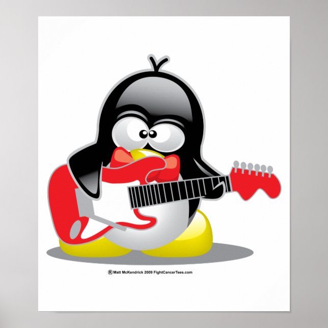 Elektrische Gitarre Penguin Poster (Vorne)