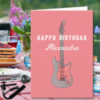 Elektrische Gitarre Pink Gitarrist Girls Geburtsta