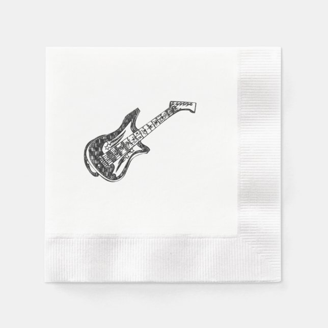 Elektrische Gitarre Serviette (Vorderseite)