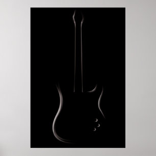 Elektrische Gitarre-Silhouette Poster