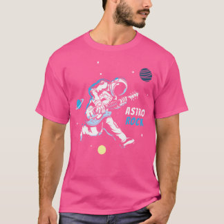 Elektrische Gitarre Spaceman Astronautin Sonnenast T-Shirt