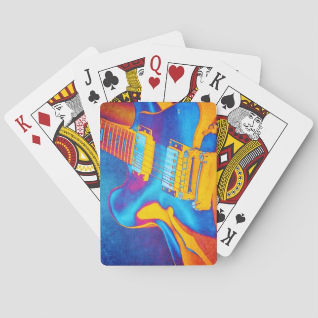 Elektrische Gitarre Spielkarten (Rückseite)