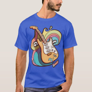 Elektrische Gitarre Stratocaster farbig T-Shirt