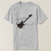 Elektrische Gitarre u. Musiknoten-personalisiertes