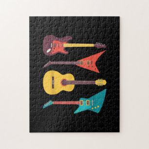 Elektrische Gitarre und akustische Gitarrenmusikge