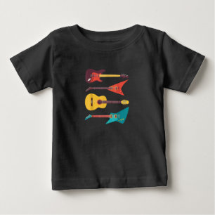 Elektrische Gitarre und akustische Gitarrenmusikge Baby T-shirt