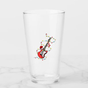 Elektrische Gitarre Weihnachtsmann Musik Weihnacht Glas