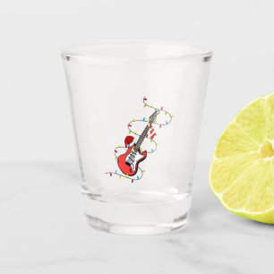 Elektrische Gitarre Weihnachtsmann Musik Weihnacht Schnapsglas