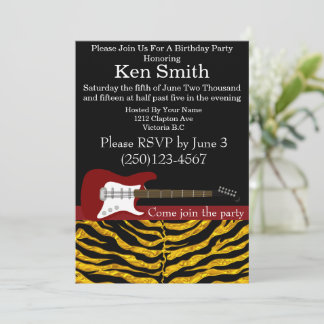 Elektrische Gitarre zum Geburtstag Einladung #4