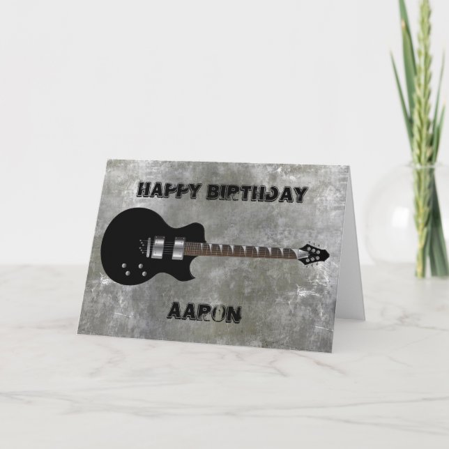 Elektrische Gitarre zum Geburtstag Karte (Vorderseite)