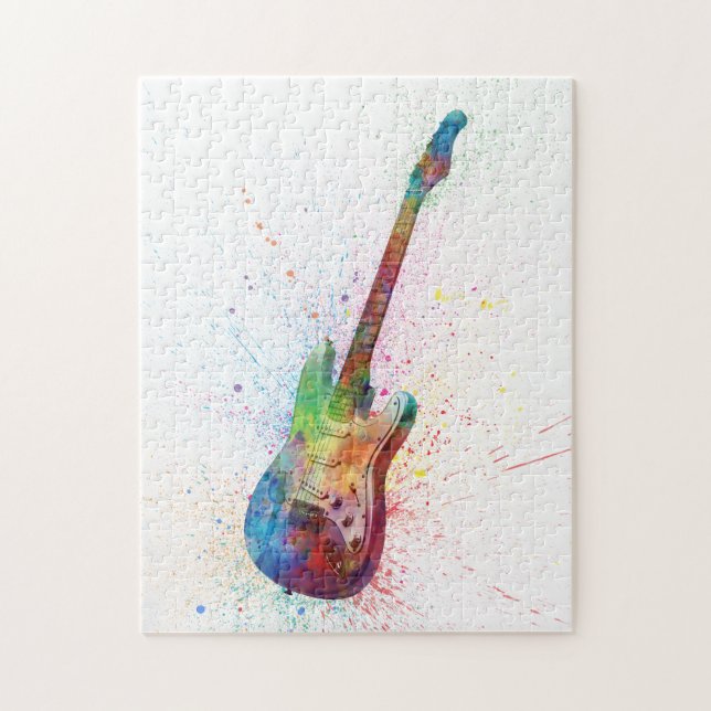 Elektrische Gitarreabstrakter Watercolor (Vertikal)