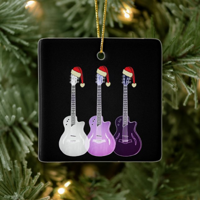 Elektrische Gitarren Festlich Lila Keramikornament (Baum)